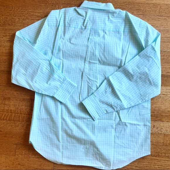 SOLD🛍 VINEYARD VINES MINT/WHITE CHECK DRESS SHIRT - Picture 5 of 5